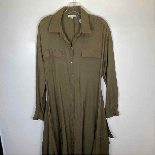 Pre-Owned Size L VINCE Olive Casual Dress