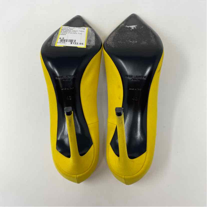 Pre-Owned Saint Laurent Yellow Fabric Shoe Size 9.5 Designer Shoes