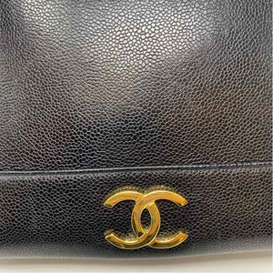 Pre-Owned Chanel Black Leather Designer Handbag