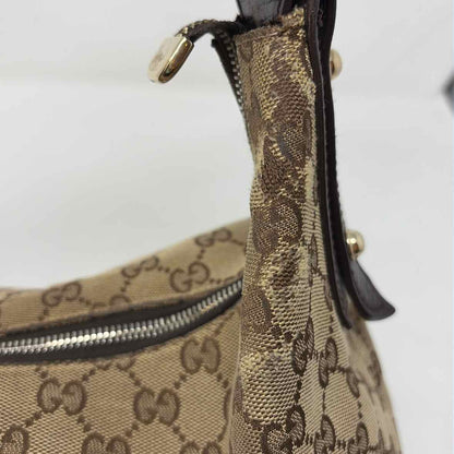 Pre-Owned Gucci Tan Fabric Designer Handbag