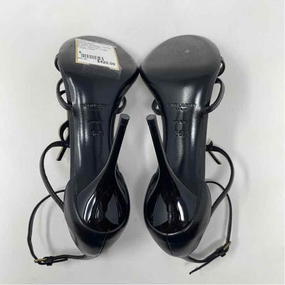 Pre-Owned Saint Laurent Black Leather Shoe Size 6 Designer Shoes