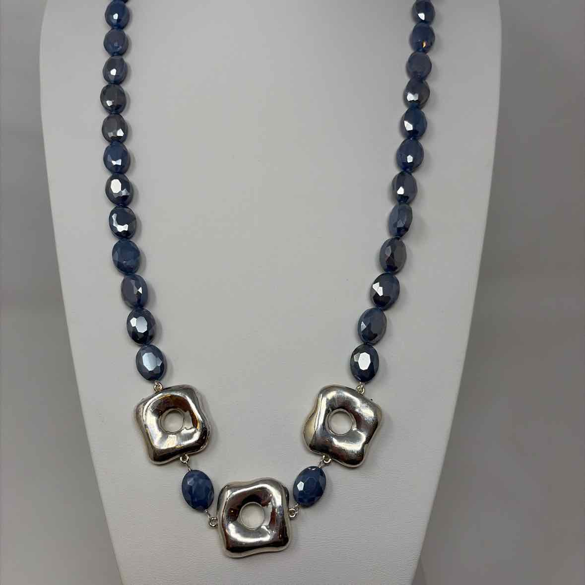 Pre-Owned Simon Sebbag Designs Blue Beaded Necklace