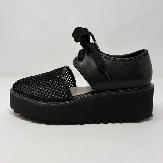 Pre-Owned Shoe Size 6.5 All Black Black Wedge