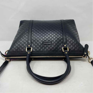 Pre-Owned Gucci Black Leather Designer Handbag