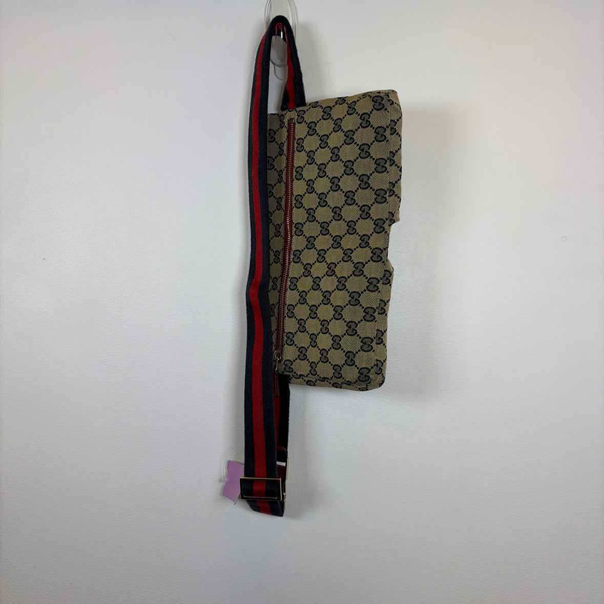 Pre-Owned Gucci Navy Canvas Designer Handbag
