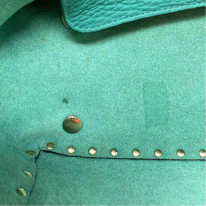 Pre-Owned Valentino Turqouise Leather Designer Handbag