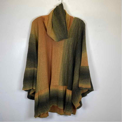 Pre-Owned Size XL Sisters Green Multi Poncho