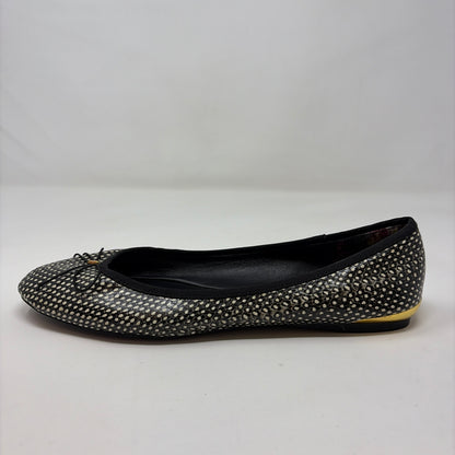 Pre-Owned Shoe Size 10 Ted Baker Black/White Flats