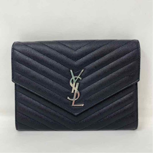 Pre-Owned Saint Laurent Black Leather Designer Handbag