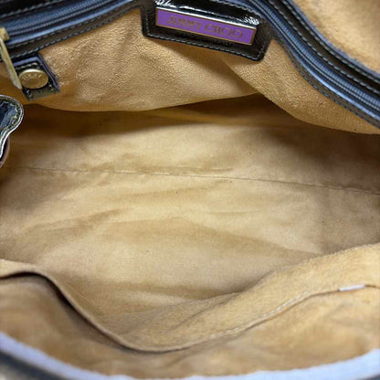 Pre-Owned Jimmy Choo Olive Patent Designer Handbag