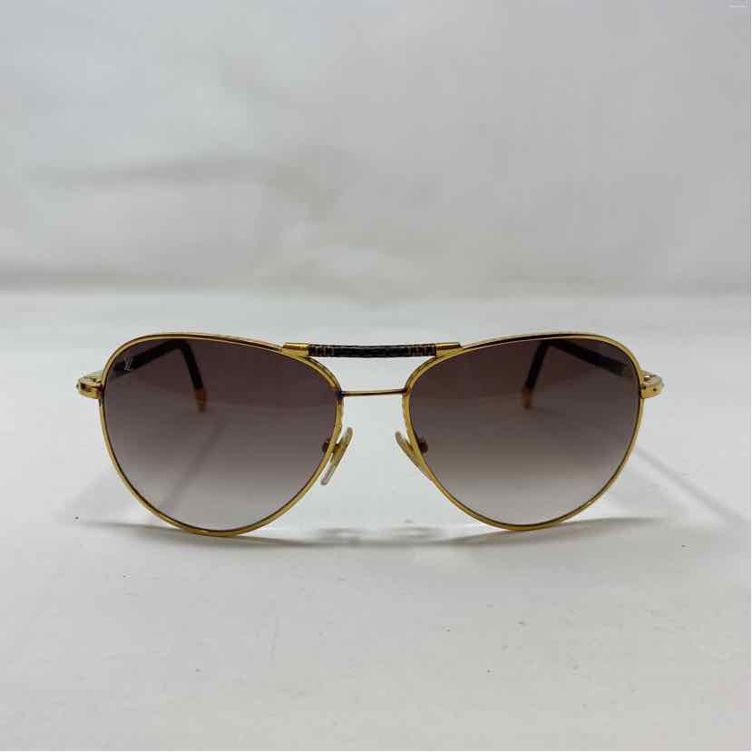 Pre-Owned Louis Vuitton Gold Canvas Designer Sunglasses