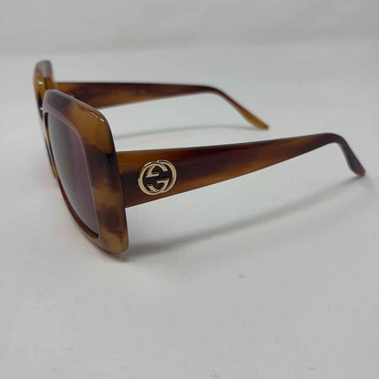 Pre-Owned Gucci Tortoise Plastic Designer Sunglasses