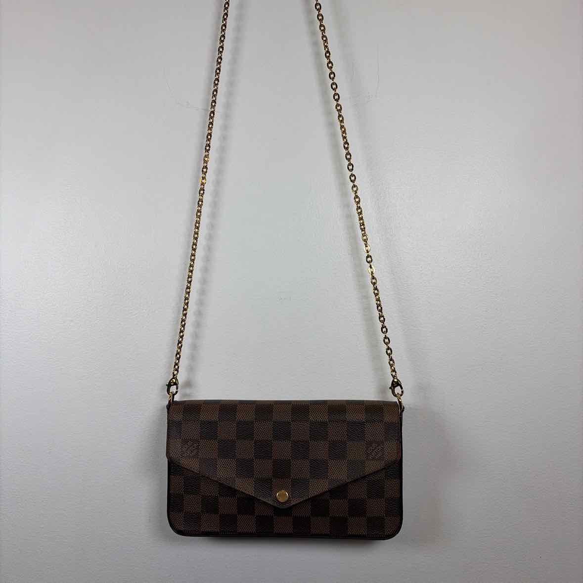 Pre-Owned Louis Vuitton Damier Eben Canvas Designer Handbag
