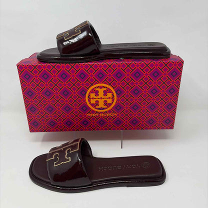 Pre-Owned Shoe Size 7 Tory Burch Burgundy Slide