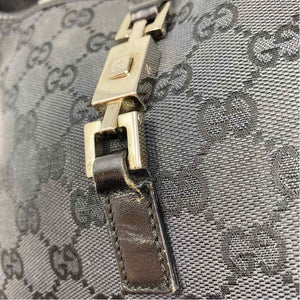 Pre-Owned Gucci Black Canvas Designer Handbag