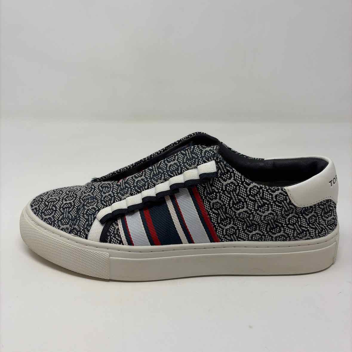 Pre-Owned Shoe Size 7 Tory Sport Navy Print Sneaker