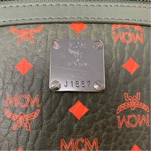 Pre-Owned MCM Olive Leather Designer Handbag