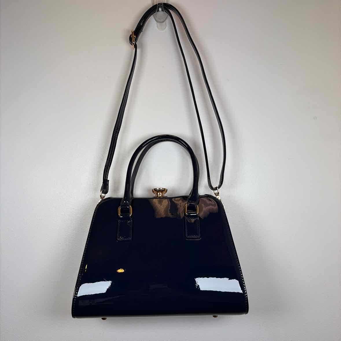 Navy Patent Handbag