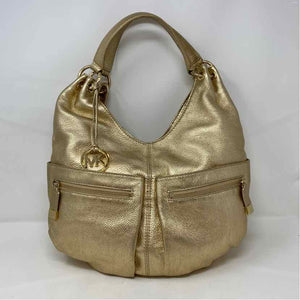 Pre-Owned MK Michael Kors Gold Leather Handbag