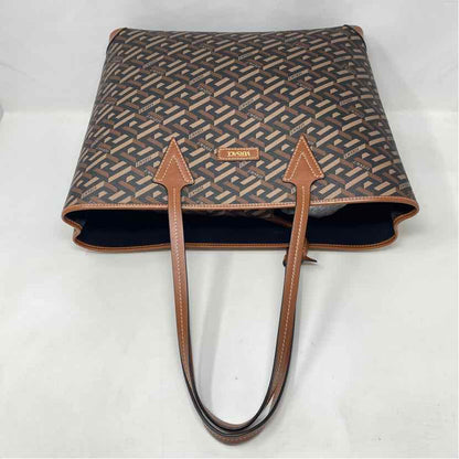 Pre-Owned Versace Cognac Coated Canvas Designer Handbag