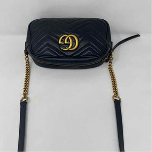 Pre-Owned Gucci Black Leather Designer Handbag