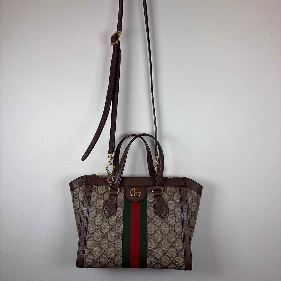 Pre-Owned Gucci Monogram Canvas Designer Handbag