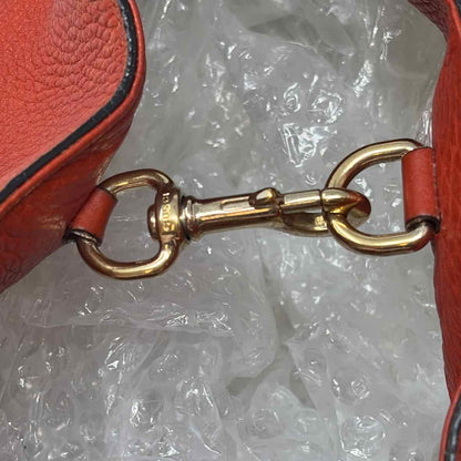 Pre-Owned Gucci Orange Leather Designer Handbag