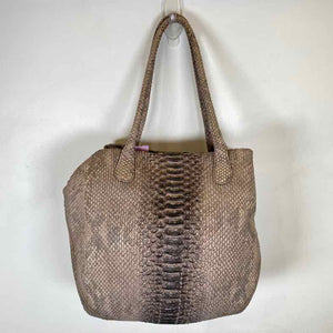 Pre-Owned Made in Italy Snake Print Leather Handbag