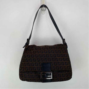 Pre-Owned Fendi Brown Canvas Designer Handbag