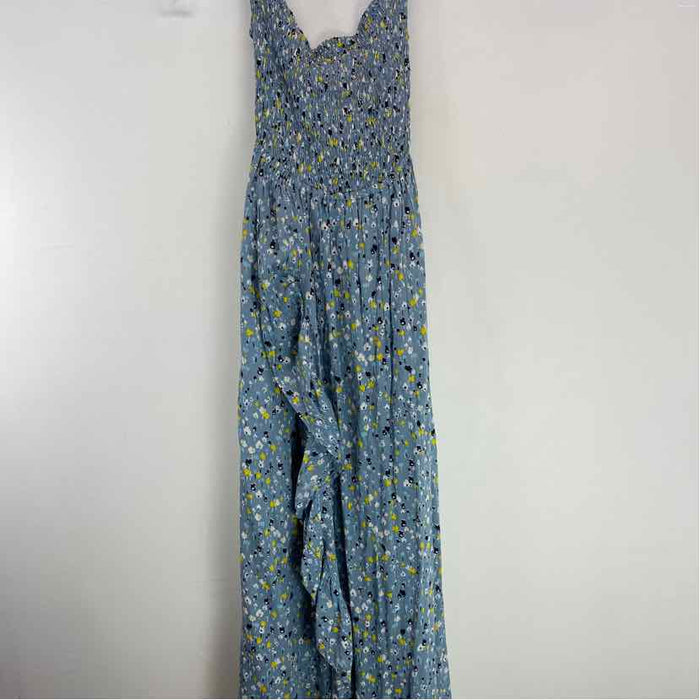 Pre-Owned Size M/L Tiare Hawaii Blue Floral Casual Dress