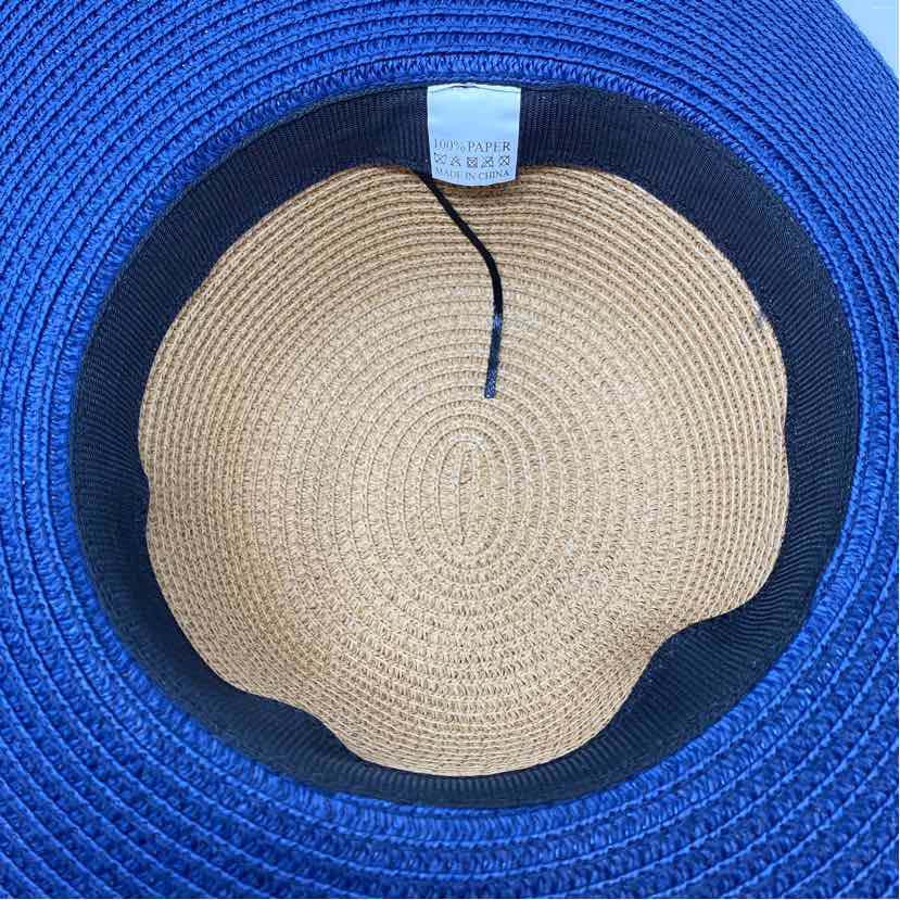 Pre-Owned Boutique Blue Straw Hat