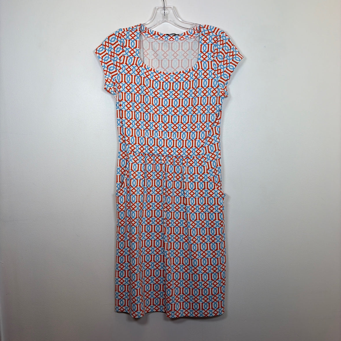 Pre-Owned Size XS J McLaughlin White/Orange Casual Dress