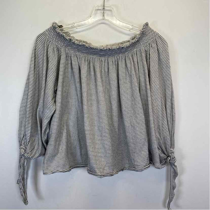 Pre-Owned Size L We The Free Black Stripe Casual Dress