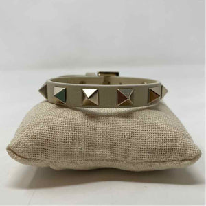 Pre-Owned Valentino Cream Leather Designer Jewelry