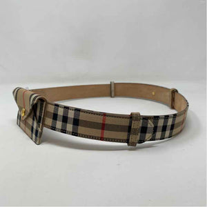 Pre-Owned Burberry Plaid Canvas Designer Belt