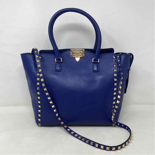 Pre-Owned Valentino Blue Leather Designer Handbag