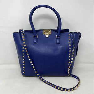 Pre-Owned Valentino Blue Leather Designer Handbag