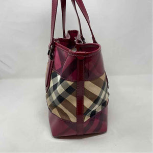 Pre-Owned Burberry Plaid Canvas Designer Handbag