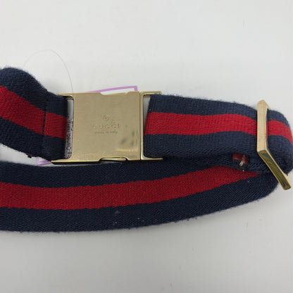 Pre-Owned Gucci Navy Canvas Designer Handbag