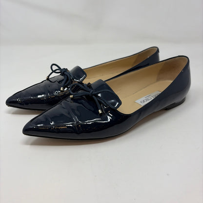 Pre-Owned Jimmy Choo Navy Patent Shoe Size 9 Designer Shoes