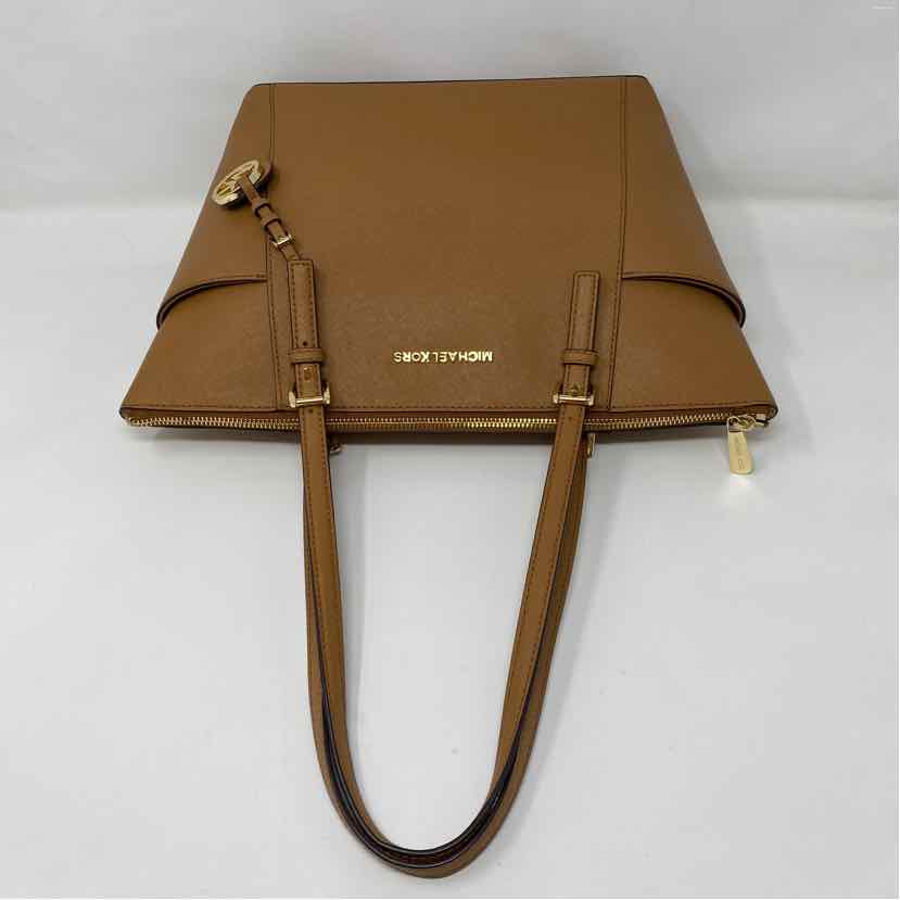 Pre-Owned Michael Kors Cognac Coated Canvas Handbag