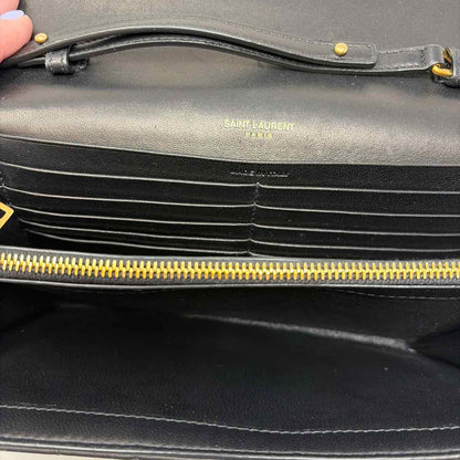 Pre-Owned Saint Laurent Black Leather Designer Handbag