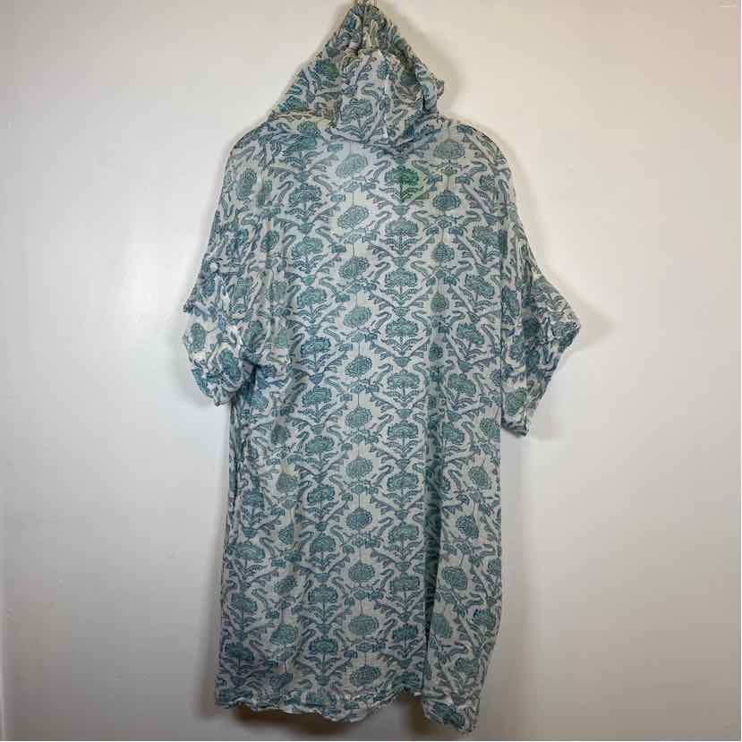 Pre-Owned Size L Tuckernuck Teal Multi Casual Dress