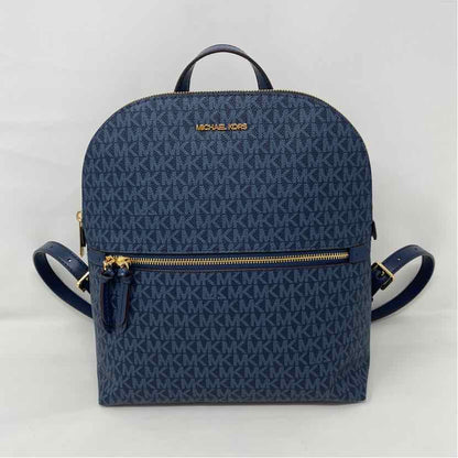 Pre-Owned Michael Kors Blue Coated Canvas Handbag