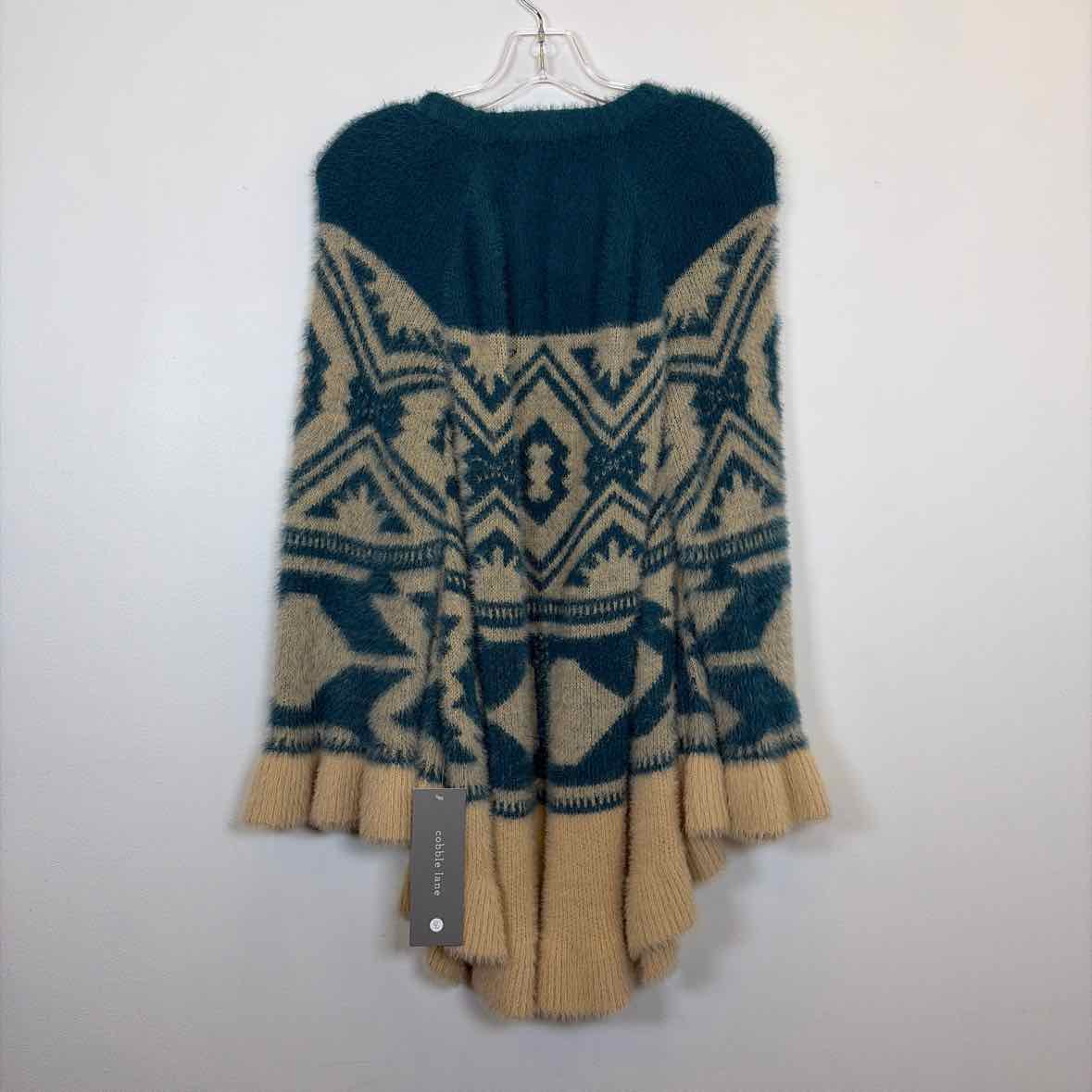 Pre-Owned Size XL Cobble Lane Tan Multi Sweater