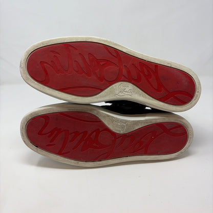 Pre-Owned Christian Louboutin Black Leather Shoe Size 9 Designer Shoes