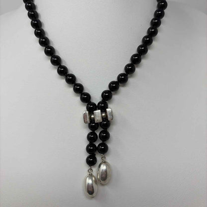 Pre-Owned Boutique Black Beaded Necklace