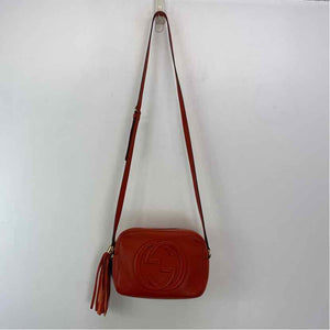 Pre-Owned Gucci Orange Leather Designer Handbag