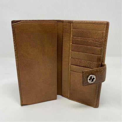 Pre-Owned Gucci Brown Leather Designer Wallet