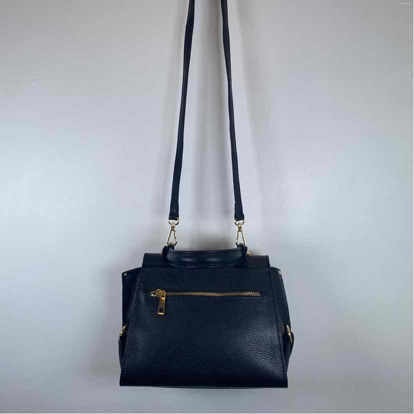 Pre-Owned Made in Italy Black Leather Handbag